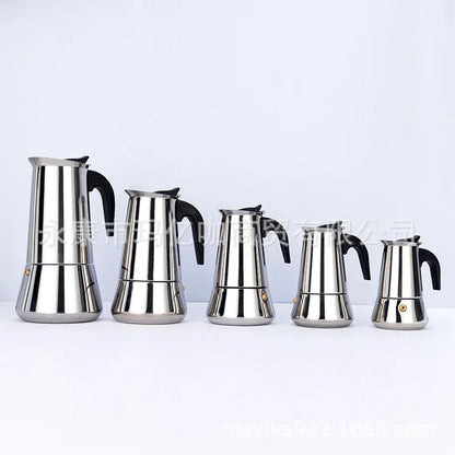 Explosions Stainless Steel Mocha Pot European Coffee Cup Portable Electric Coffee Pot Spot Wholesale