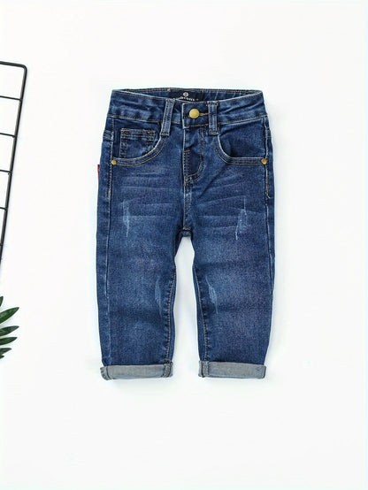 Fashion Men's Denim Pants Stretch Slim Fit Jeans Male Casual Trouser for Spring & Fall New