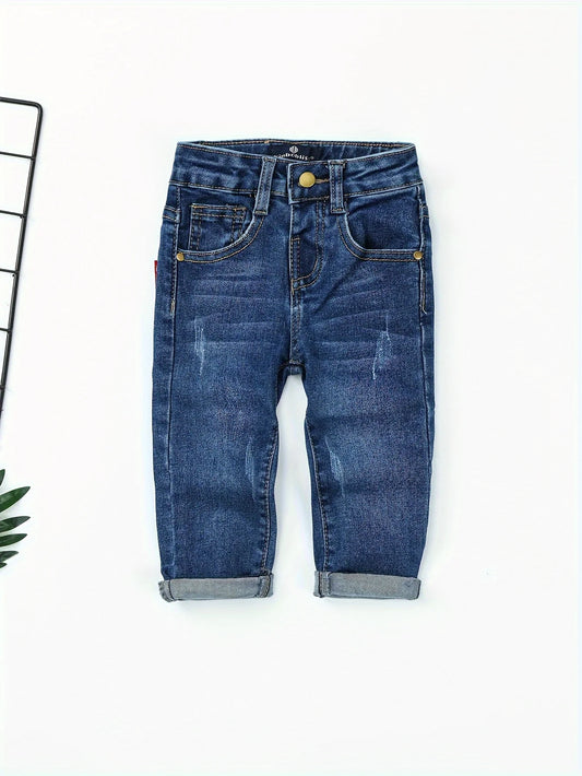 Fashion Men's Denim Pants Stretch Slim Fit Jeans Male Casual Trouser for Spring & Fall New