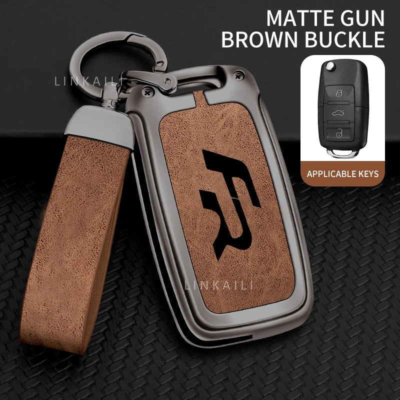 Suitable for Seat Ateca Leon FR 2 Ibiza Zinc Alloy Car Key Cover High-end Leather Car Key Case Auto Accessories