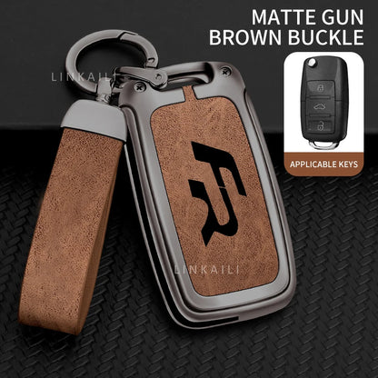 Suitable for Seat Ateca Leon FR 2 Ibiza Zinc Alloy Car Key Cover High-end Leather Car Key Case Auto Accessories