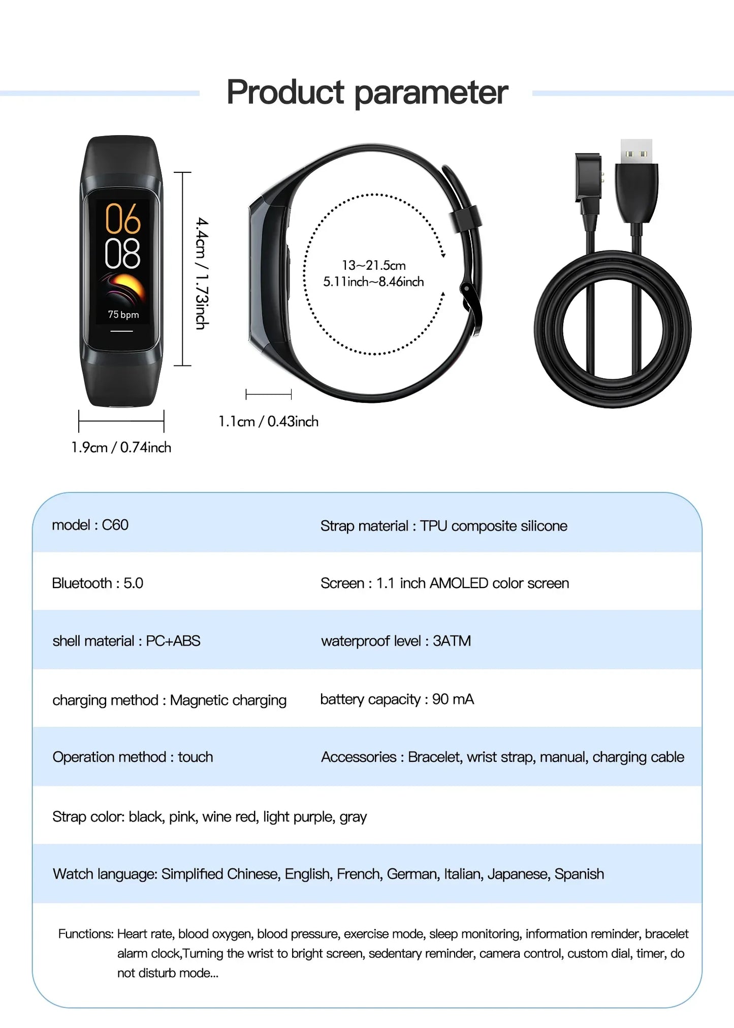 LIGE Amoled Smart Watch Men 2024 Smart Band Women Heart Rate Blood Smartwartch Waterproof Smart Bracelet Sport Fitness Tracker