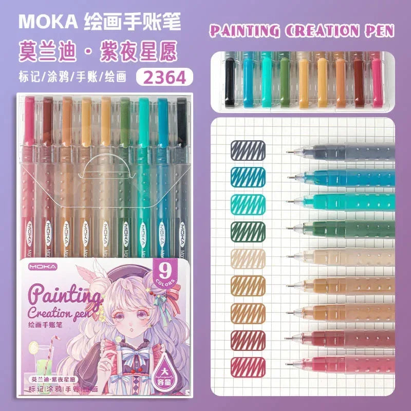 150/6 Colors Acrylic Gel Pen Student Diary Scrapbook Painting DIY Gel Pen Set Color Drawing Doodling Art Markers School Supplies