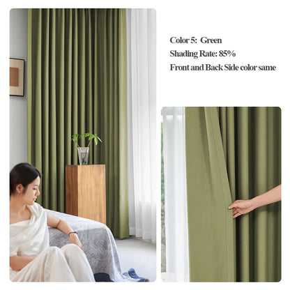 Custom size 300cm Height 80-95% shading Rate Blackout Curtain for Bedroom Window Living Room Drapes,Front and Back Color Same