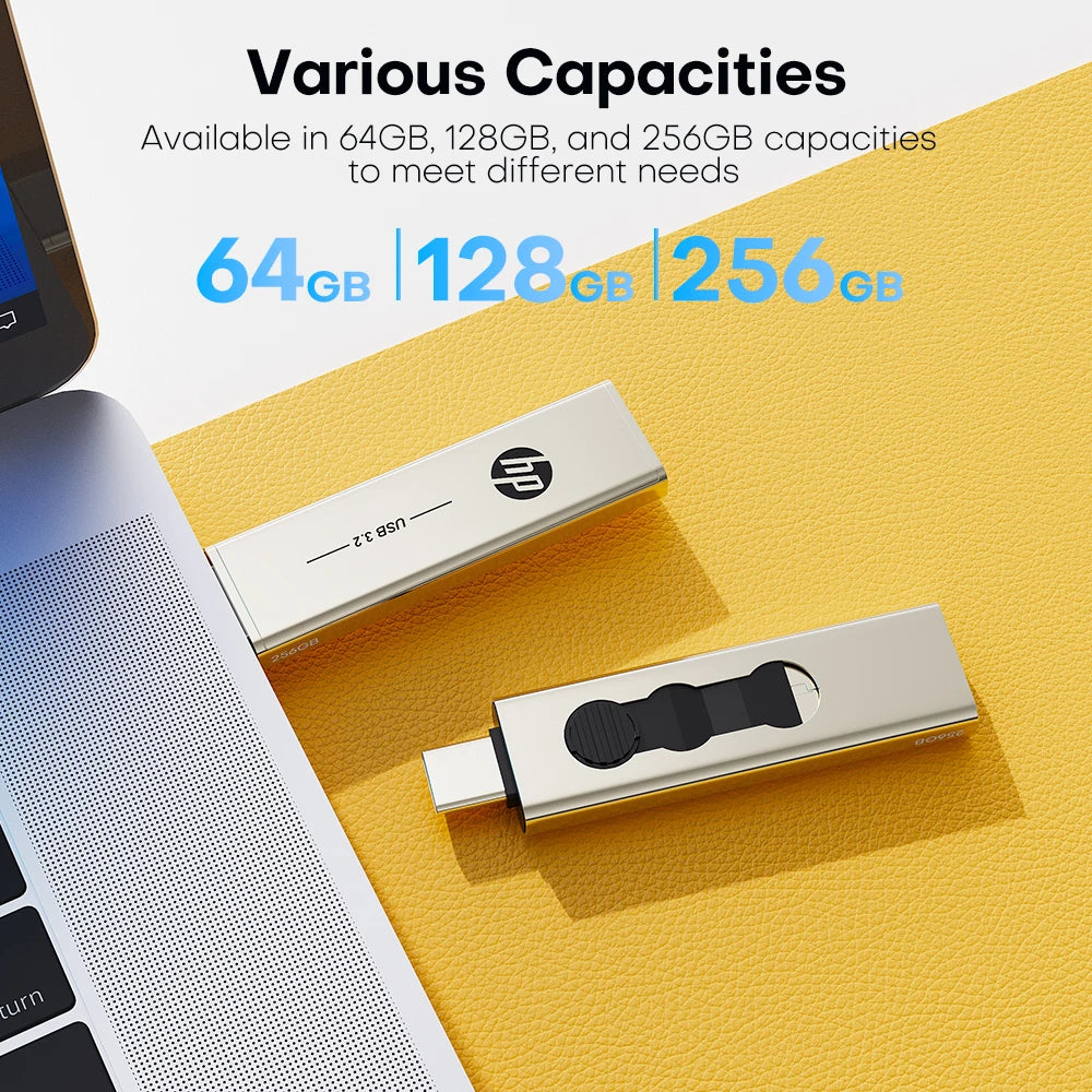 HP 256GB Memories Type-c 2-In-1 USB 3.0 Flash Drive 128GB Metal OTG Pendrive 64GB High Speed Flash Disk For Phone Computer