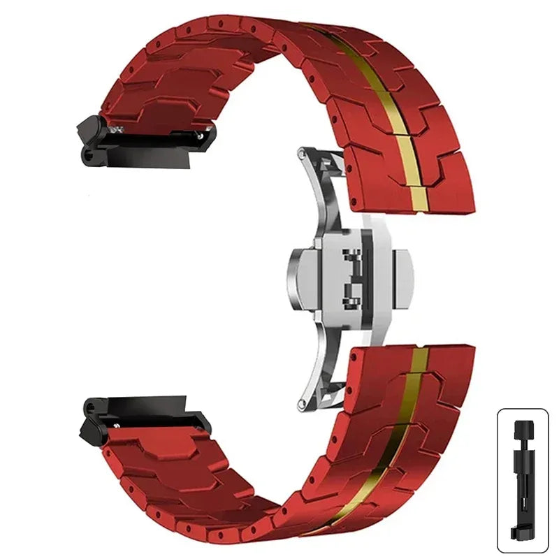 Steel Strap for Huami Amazfit T-rex 3/2 Trex Pro Metal Watch Band for Amazfit T-Rex Ultra Butterfly clasp Smartwatch Accessories