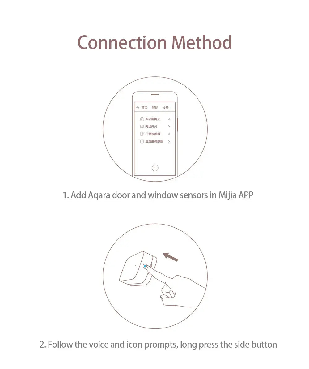 Aqara Door Window Sensor Zigbee Wireless Connection Smart Mini Door Sensor Work With APP HomeKit Mi Home For Xiaomi Smart Home