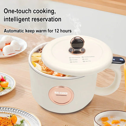 220V Multi Cookers Portable Electric Hot Pot 1.5L Household Non-stick Pan electric cooking pot for Ramen, Dumplings, Oatmeal