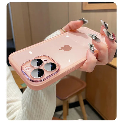 Fashion Bling Glitter Phone Case  For iPhone 16 E 15 Pro Max 14 Plus 13 12 11 Luxury Shockproof Bumper Silicone Clear Back Cover