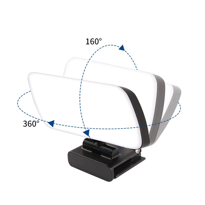 2026 Video Conference 6500K Portable LED Video Light Laptop Computer Webcam Light Zoom Call Lighting Clip for Live Streaming
