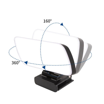 2026 Video Conference 6500K Portable LED Video Light Laptop Computer Webcam Light Zoom Call Lighting Clip for Live Streaming