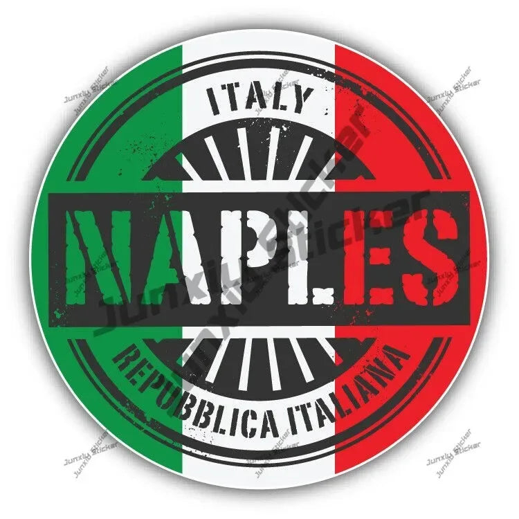 Lombardia Marche Molise Italy Flag Emblem Vinyl Sticker Decoration Naples Napoli Modena Messina Milan Italia Round Seal Flag