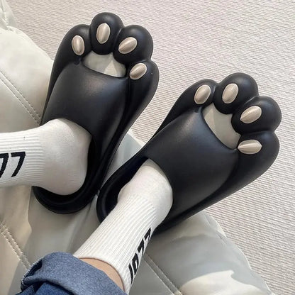 Cute Tiger Paw Slippers Men New Summer Outdoor Slides Shoes Unisex Funny Cartoon Bear Cat Claw Lovers Slipper Novelty Flip Flops