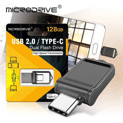 2 In1 Mini OTG Type C Pen Drive Usb2.0 Memory Stick 16GB 32GB 8GB Usb Flash Card 128GB 256GB 512GB Type-C Pendrive