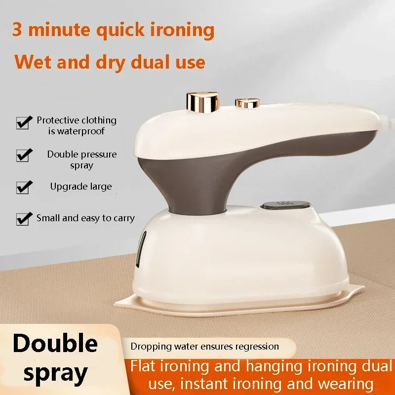 Mini Electric Iron Household Handheld Steam Iron Foldable Wet Dry Ironing Machine Portable Travel Fast Heating Handheld Iron