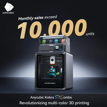 Anycubic Kobra S1 Combo Multi-Color 3D Printer High Precision Core XY Stable Structure Ultra-Quiet Max Speed 600mm/s 3D Printer
