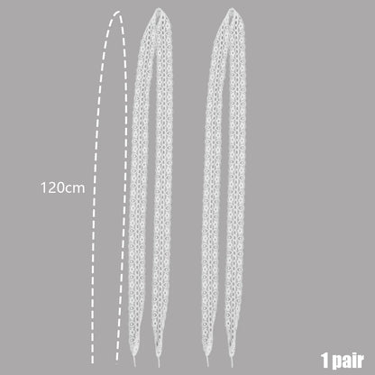 120cm Lace Shoelaces for Women Casual Shoes 3CM Width Flat Shoelace for Sneakers Black White Hollow Out Shoe Laces Accessorices