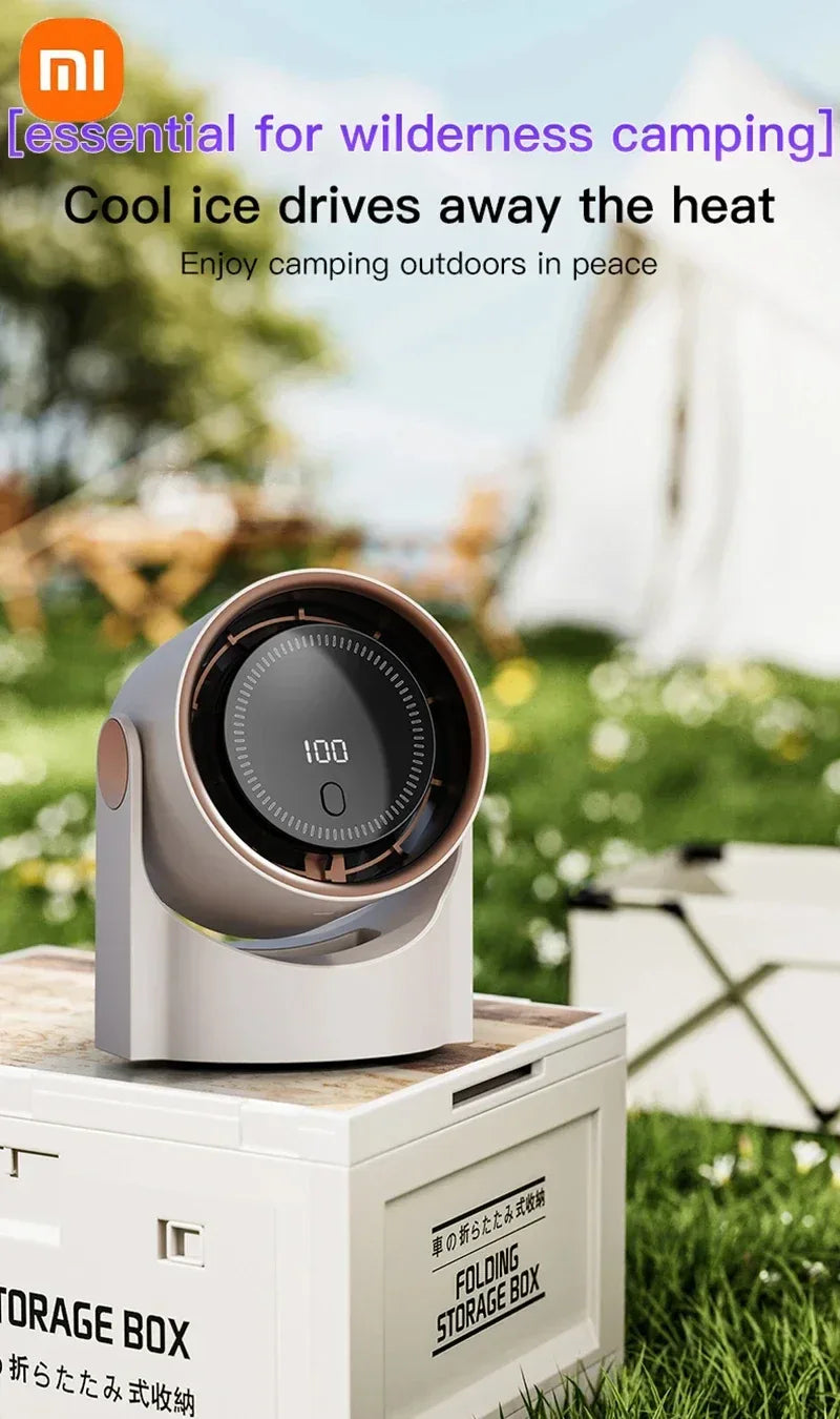 Xiaomi Smart Electric Fan 100 Level Bladeless Fan Portable Small Usb Charge Silent Desktop High-speed Circulating Cooling Fan