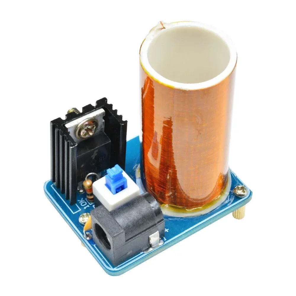 BD243 Mini Tesla Coil DIY Kit 9-12V Tesla Coil Magic Props BD243C DIY Parts Empty Lights Technology Electronics Module