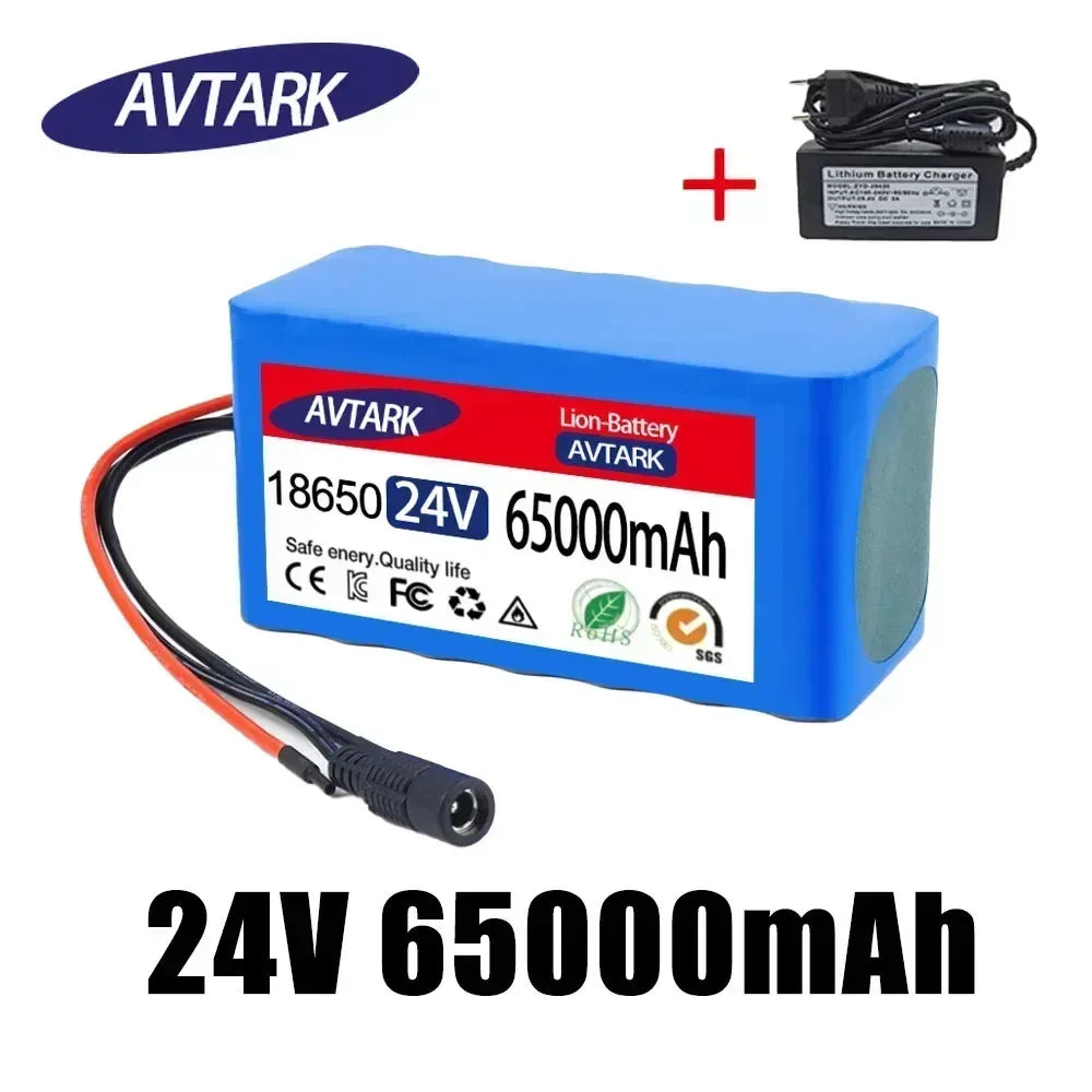 NEW 7s3p 24V 100Ah 18650 Efficient stable Lithium Battery Li-ion Battery pack and US/EU 2A Charger Battery Pack for Bicycle
