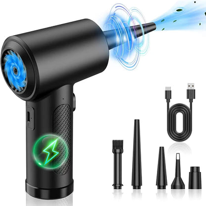 Protable Air Duster for Computer Cleaning 51000RPM Cordless Compressed Air Blower with LED Light for PC computers Keyboard Clean