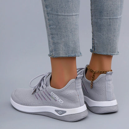 Spring and Autumn New Women's Casual Lace up Comfortable, Breathable, Lightweight and Wear-Resistant Sports Shoes