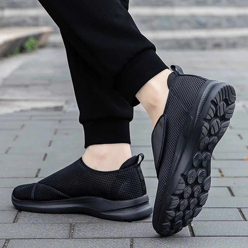 Man Women Orthopedics Wide Feet Swollen Walk Casual Shoes Unisex Thumb  Adjusting Soft Comfortable Diabetic Shoes Black 36-46
