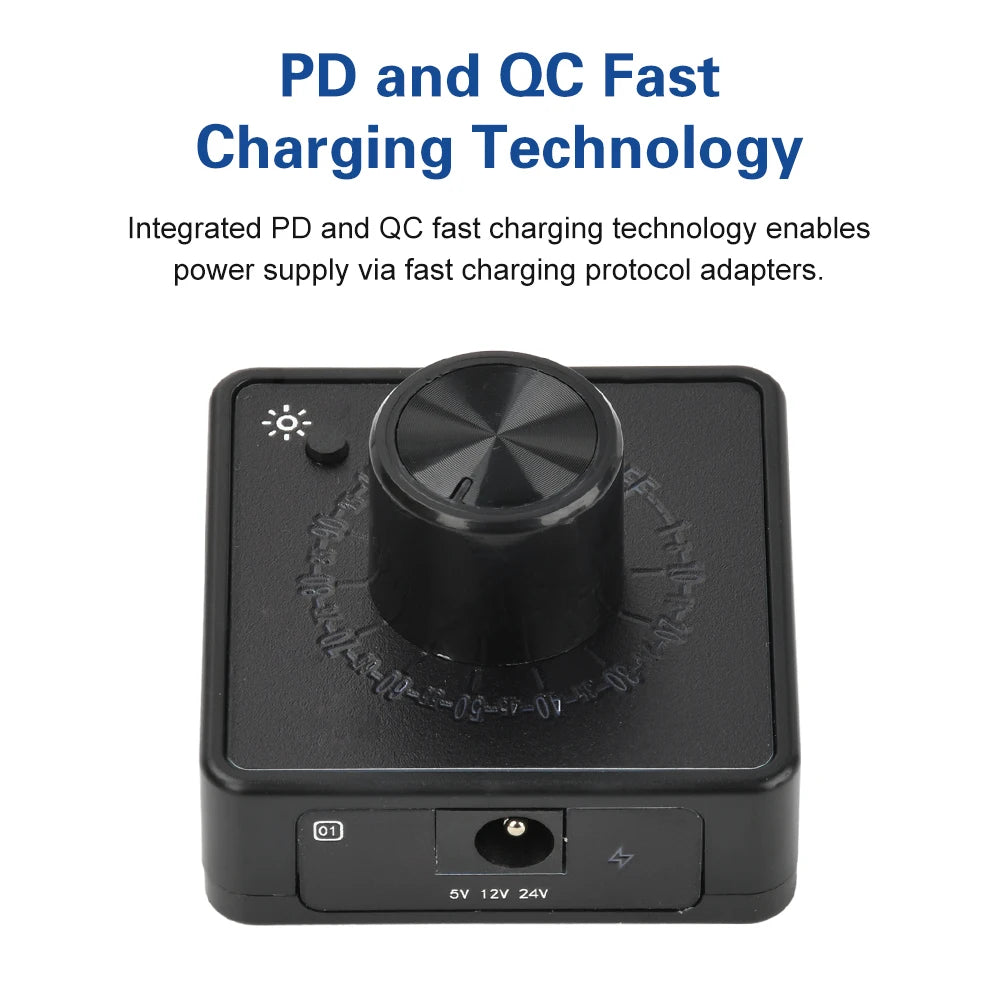 PWM Fan Controller With PD QC Fast Charging DC 12V 24V 5V Multi-Voltage Input Speed Regulator For DIY Cooling Fans