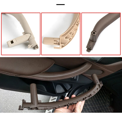 Left Right Single Car Inner Door Handle Interior Door Inside ABS Pull Handle Trim for BMW X5 X6 F15 F16 2014-2018