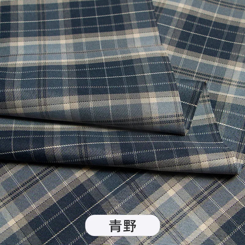 Plaid Fabric By The Meter for Japanese Jk Uniform Skirts Clothing Hair Band Clothes Pillowcases DIY Sewing Textile Anti Wrinkle