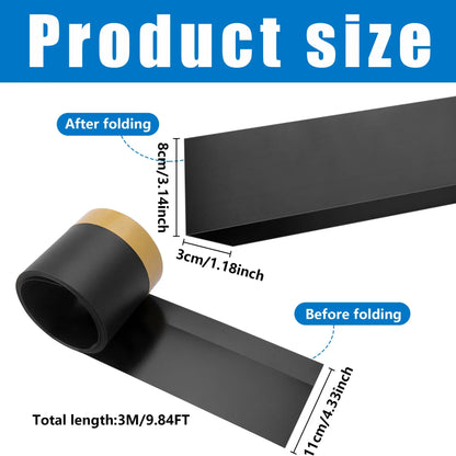 Adjustable PVC sofa backrest - 3 meters, cuttable toy preventer under sofa, easy-to-install sofa bottom panel.