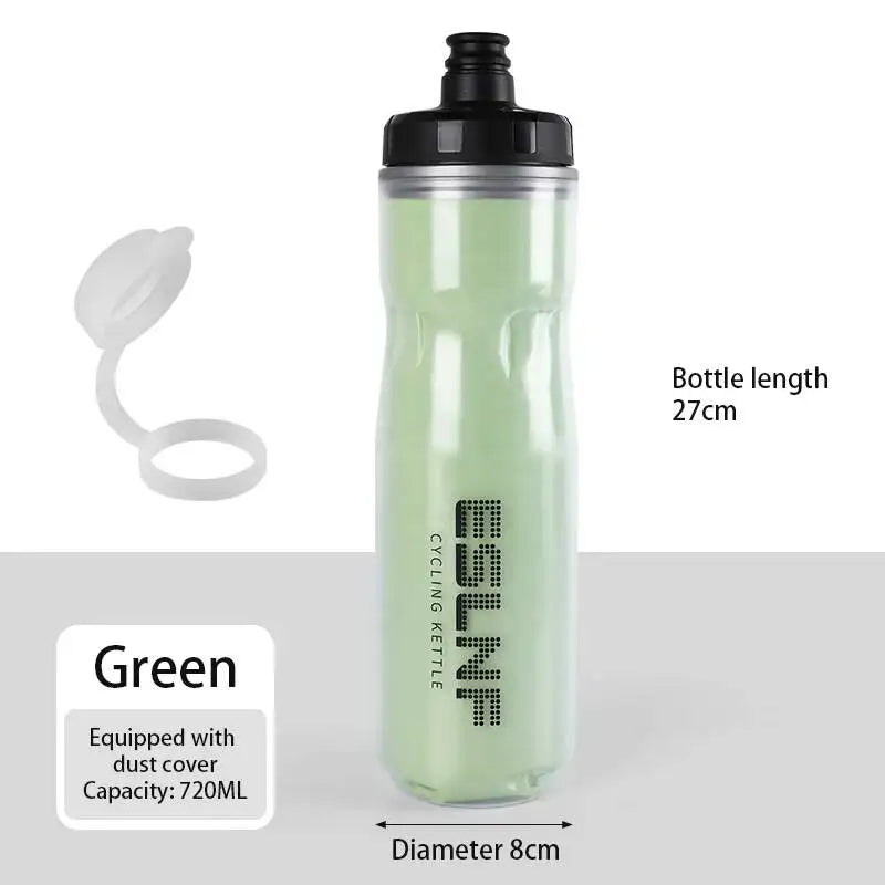 ESLNF Road Dual Bike Thermal Layer Leak-Proof 720Ml Keeping Bicycle Water Kettle Outdoor Cycling Sports Bottle