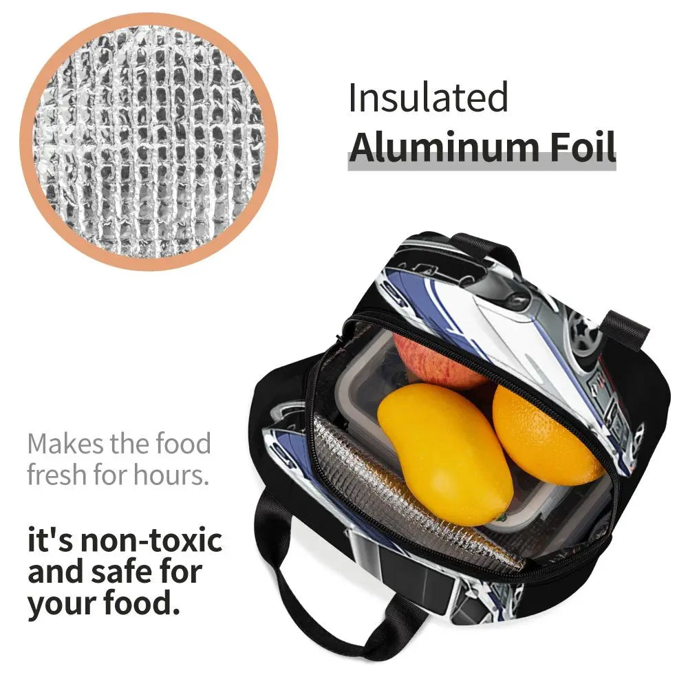Custom Hot Wheels For Fans Thermal Insulated Lunch Bag Cartoon Sport Car Portable Lunch Container Travel Multifunction Food Box