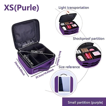 Large Capacity Cosmetic Case Waterproof Manicure Makeup Toolbox,Makeup Bag For Travel New Professional Tattoo Tool Makeup Case