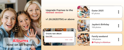 FRAMEO 15.6 Inch 32GB Large Digital Photo Frame, Digital Picture Frame WiFi, IPS HD Touch Screen, Photo Frame with Auto-Rotate