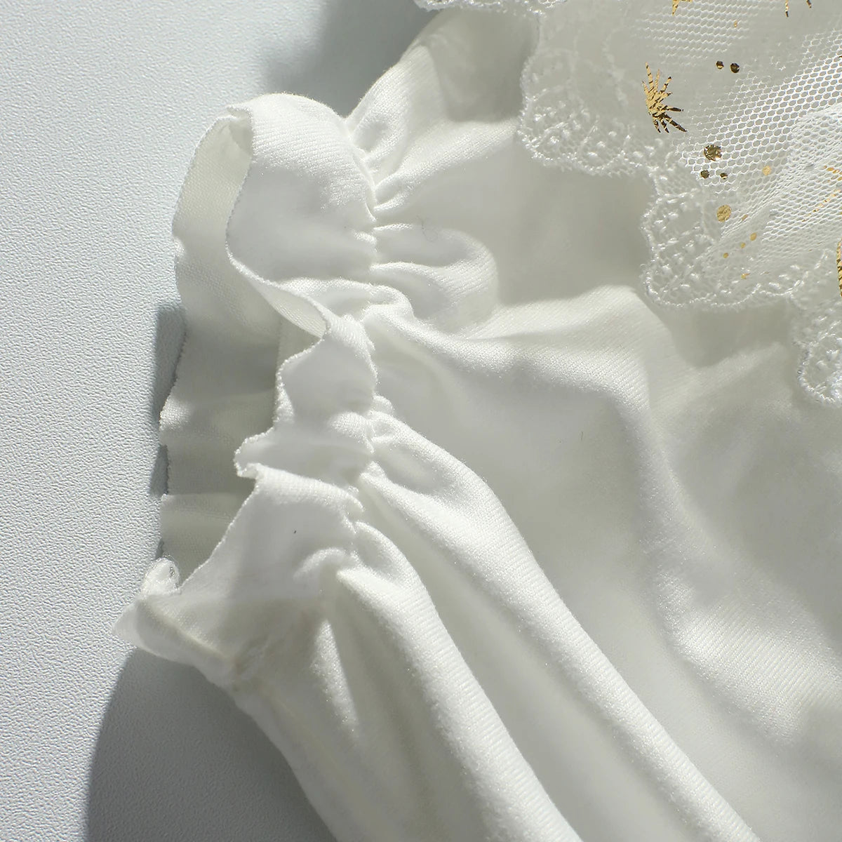 2Pcs Newborn Photography Outfit Baby Girl Butterfly Glitter Star Lace Romper With Pearl Headband Infant Photo Props