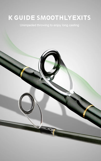 Multisection Portable Fishing Rod 1.8m/2.1m/2.4m Spinning Baitcasting Travel Rod Light Weight Carbon Fiber Rod for Fishing