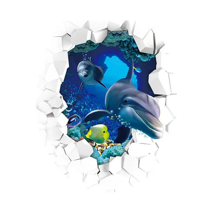 Toilet Sticker Strong Adhesive Toilet Sticker Decorative Sea Fish Toilet Sticker Waterproof Adhesive For Home 2025 Christmas