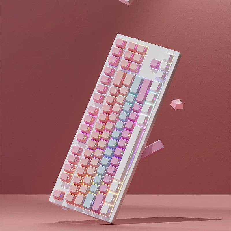 Babysbreath Side Print Shine Through Keycap Cherry Profile Double Shot PBT Keycaps 130 Key for Cherry MX Switches Gamer Keyboard