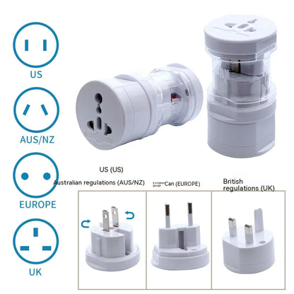 Global Plug Adapter Cylindrical International Travel Converter European United States Travel Plug Converter Electric Appliance