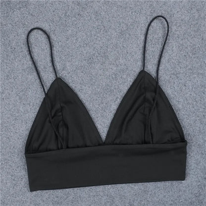 New arrival european fashion bra women crop top fashion slim sexy hot black bralette vest ladieswear solid fitness bralet sale