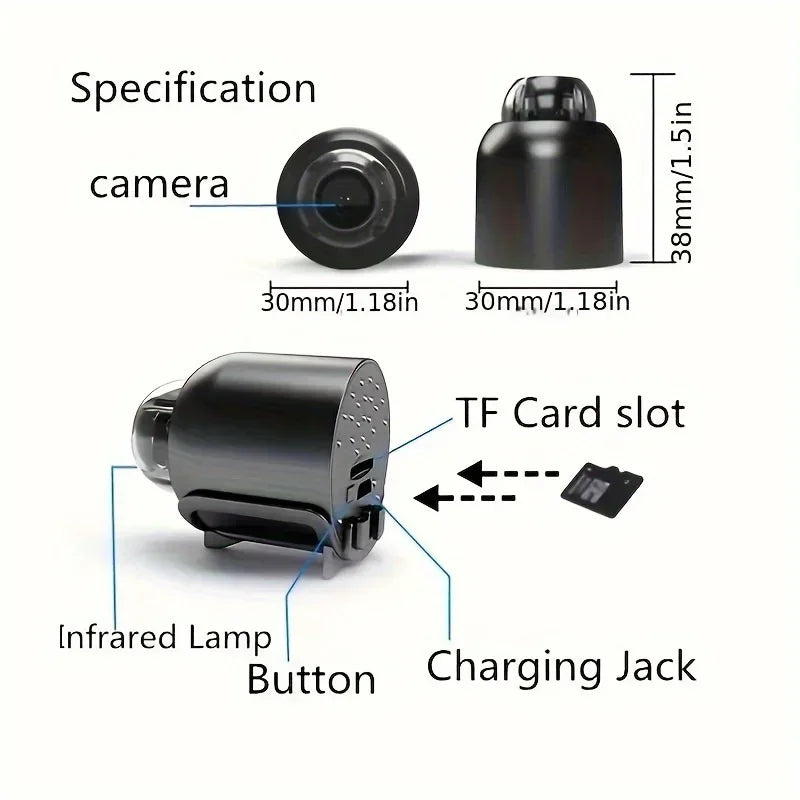 Wireless WiFi 1080P HD Mini Camera HD Night Vision Camera X5 Remote Monitor IP Cam Kids Pet Safety Monitoring