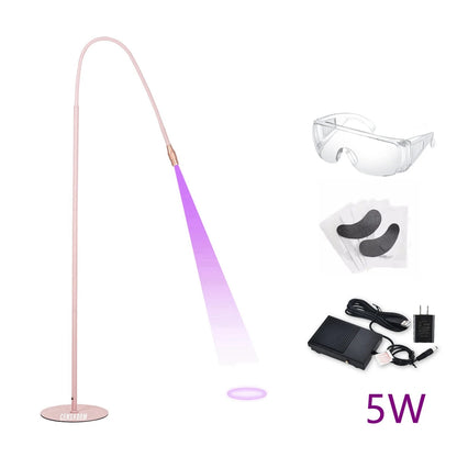 10W Lash UV Curing Lamp Floor with Foot Switch False Eyelash Extension Nail Dryer Grafting Glue Fast Curing Light
