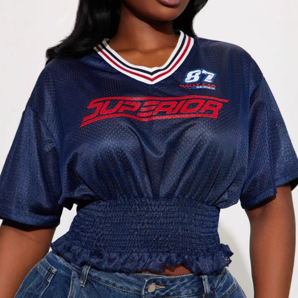 HLJ&GG White Knit Letter Fashion Y2K Outfits Women O Neck Sleeveless Slim Crop Top + Lace Plaid Shorts Two Piece Sets Streetwear