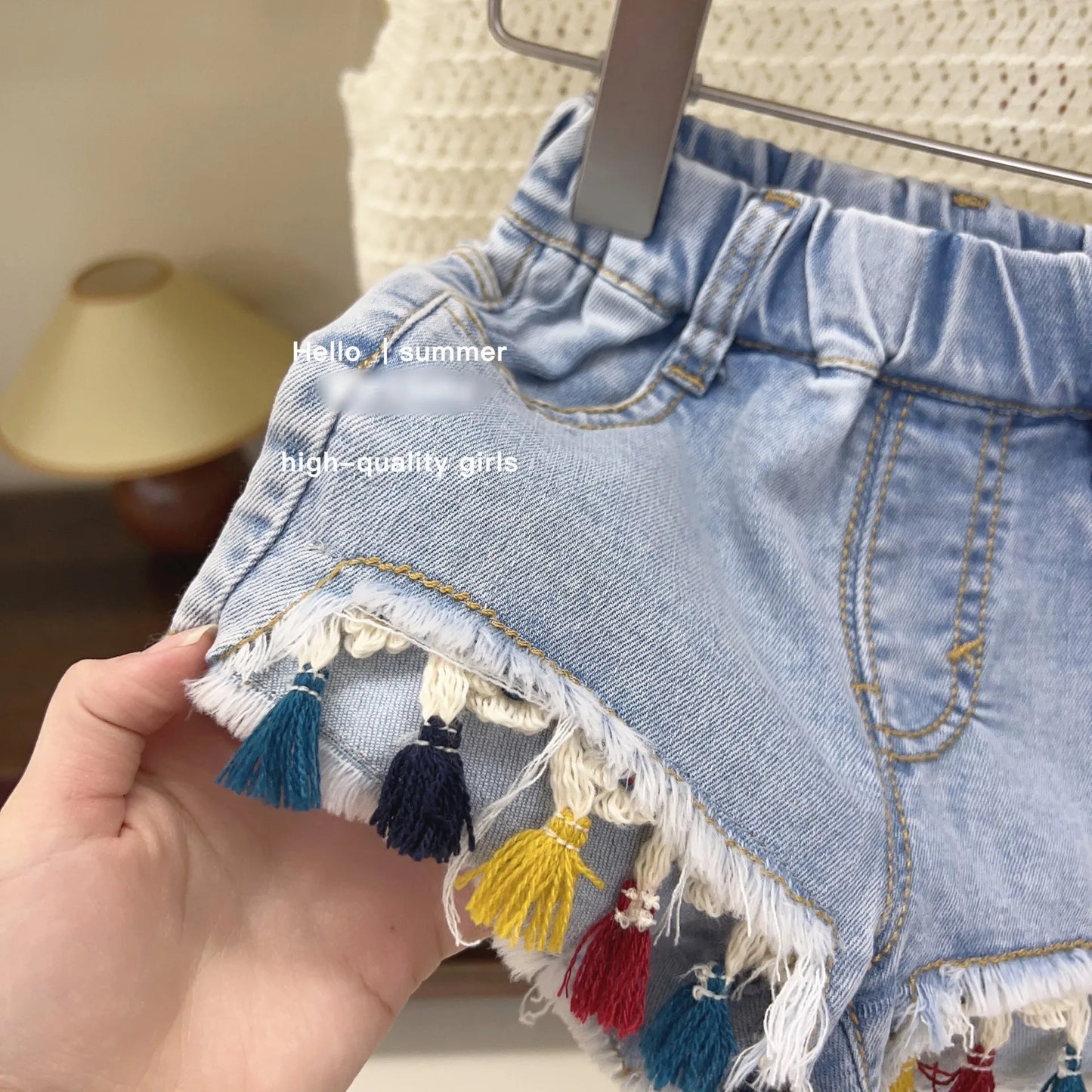 Summer Baby Girl Outfit Set New Born Baby Girl Clothes 2 Pcs Vest Pant Fashion Print Kids Denim Shorts Korea Style