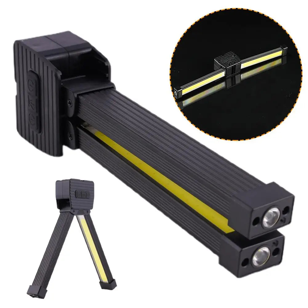 Gym Lamp For Posing Portable Magnet LED Flashligh 7th Gear Dimming Folding Worklight Waterproof Led Flashlight With Magnet Hook