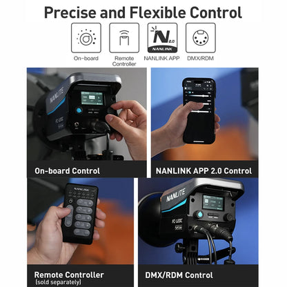 Nanlite FC-120C RGBW Full-color 145W 2700K-7500K Professional Photography Fill Light for Video Studio Outdoor Live Stream Shoot