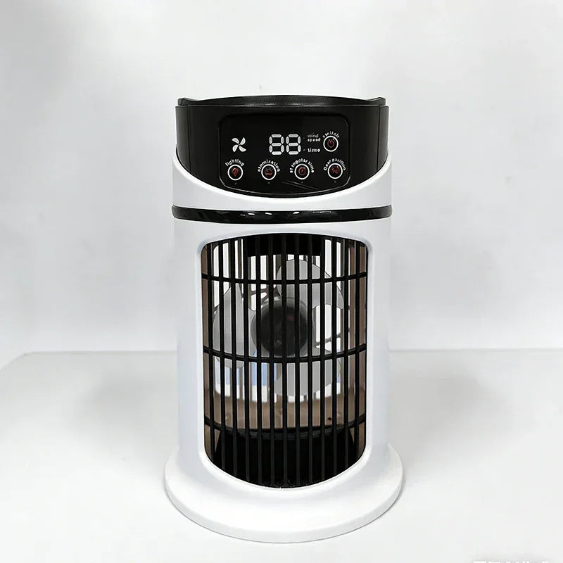 Portable intelligent communication air conditioning small USB charging fan mini water-cooled summer air cooling fan