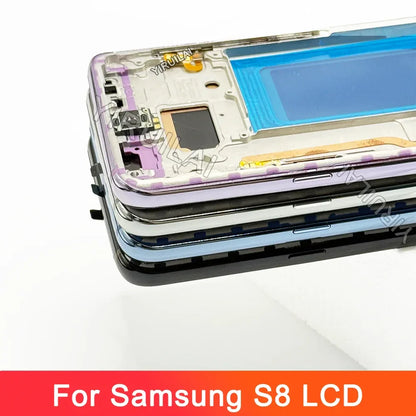 TFT Screen For Samsung Galaxy S8 LCD With Frame G950F G950U Touch Screen Repairment Parts Assembly Display Without Fingerprints