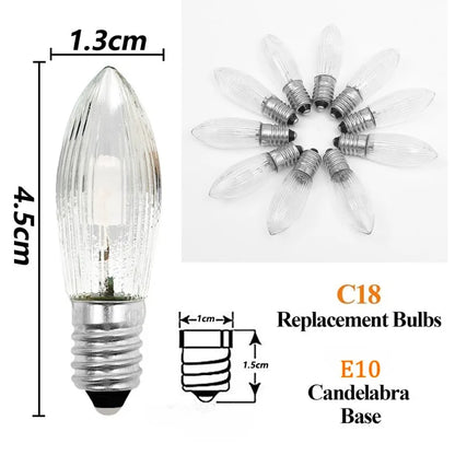Warm-White E10 Tapered Candles Light Bulbs LED Replacement Bulbs for Lights Candle Arch Bathroom Kitchen Home Lamps Bulb Decor
